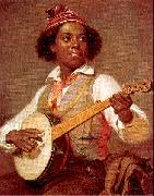William Sidney Mount Banjo Player USA oil painting artist
